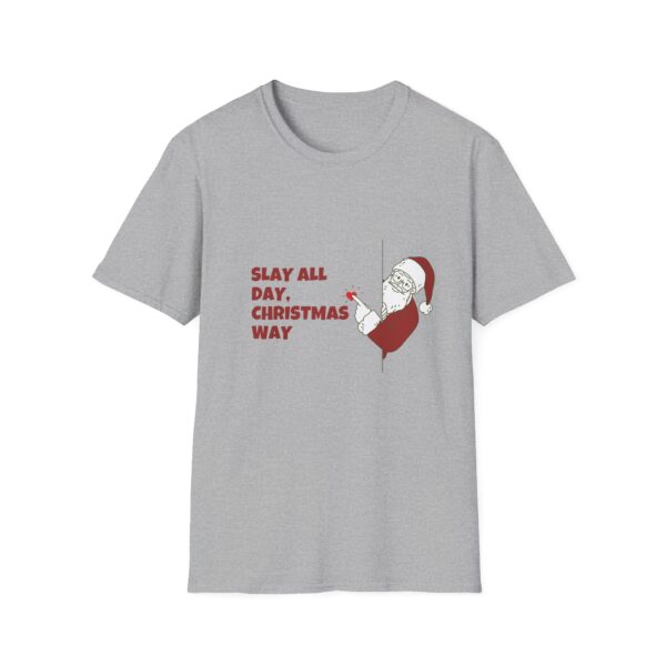 Santa Claus Merry Christmas Unisex Softstyle T-Shirt, Holiday Season Top, Festive Tee Shirt, Xmas Gift Idea, Christmas Apparel - Image 6